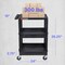 Luxor Utility Cart with Deep Lipped & Lipped Plastic Shelves, 300 lb Load Capacity, 3 Shelves, 24 in L STC211-B - alternate 10