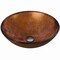 Vigo Giovanni Russet Brown Glass 17 in. L x 17 in. W x 6 in. H Round Vessel Bathroom Sink VG07505 - alternate 1