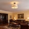 Jonathan Y Isabella 15" 3-Light Modern Contemporary Metal Tapered Drum LED Semi Flush Mount, Oil Rubbed Bronze JYL9922B - alternate 10