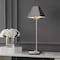 Jonathan Y Ruthen 25 in. Industrial Style Iron Pyramid Bedside LED Table Lamp with USB Charging Port, Nickel JYL6017A - alternate 5