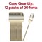 Smarty Had A Party Shiny Gold Moderno Disposable Plastic Dessert Forks, 240PK 9340G-SF-CASE - alternate 6
