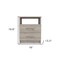 Homeroots 20" Light Gray Wood Two Drawer Nightstand 477927 - alternate 5