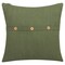 Homeroots 20" Forest Green Cotton Throw Pillow With Buttons 535246 - alternate 3