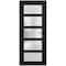 Vdomdoors Front Exterior Prehung FiberGlass Door Frosted Glass / Manux 8002 Matte Black / Office Commercial a MANUX8002EXD-BLK-W30 x H80-LH - alternate 3