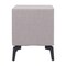 Homeroots 20" Gray and Black Fabric Wood and Steel End Table With Two Drawers 556561 - alternate 6