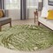 Homeroots 5' Ivory And Green Round Palm Leaf Indoor Outdoor Area Rug 548144 - alternate 7