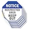 Signmission Notice Restricted Area Keep Out, 4 inch X 4 inch, Vinyl Decal, 5PK OC-D-5PACK-4-176 - alternate 1