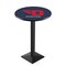 Holland Bar Stool Co 42" Blk Wrinkle University of Dayton Pub Table, 36" dia. Top L217B4236DytnUn - alternate 1