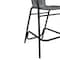 Flash Furniture Lila  Commercial Grade Indoor-Outdoor PE Rattan Restaurant Barstool with Black Aluminum Frame and Footrest in Gray, PK2 2-SDA-AD632032R-GY-GG - alternate 16