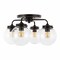 Jonathan Y Piper 18" 4-Light Farmhouse Rustic Iron/Glass LED Semi Flush Mount, Oil Rubbed Bronze/Clear JYL7569A - alternate 8