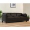 Homeroots 81" Chocolate Leather Sofa With Black Legs 491287 - alternate 4