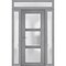 Vdomdoors Front Exterior Prehung FiberGlass Door Frosted Glass / Manux 8552 Grey Ash / 2 Sidelight Exterior W MANUX8552EXD-SS-W14+36+14 x H80-LH - alternate 4