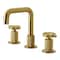 Kingston Brass Widespread Bathroom Faucet with Push Pop-Up Drain, Brushed Brass KS1417RNK - alternate 1