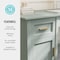Martha Stewart 22.75 in H, 54 in W X Engineered Wood, Steel, Sage Frame/Polished Brass Hardware ZG-ZP-09-SG-GLD-MS - alternate 7