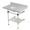 Kingston Brass 36-Inch Carrara Marble Console Sink with Acrylic Legs and Shelf, 8-Inch, 3-Hole KVPB36MAB6 - alternate 1