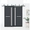 Sartodoors Sliding Closet Barn Bypass Doors with Frosted Glass 64x84 (2* 32x84) Solid Core Modern Interior VEREGIO7288BBB-ANT-6484 - alternate 1