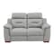 Homeroots 67in Gray And Brown Faux Leather Manual Reclining Loveseat 343910 - alternate 1