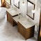 James Martin Vanities Bellshire 96" Dual Vanity Set with 24" Make-Up Counter, Honey Oak w/3 cm Tajnar Eclos Top 660-VMC96-HNO-3TJR - alternate 5