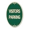 Signmission Parking Lot Sign Visitors Parking, 12 Inch X 18 Inch Architectural Oval, Heavy Gauge Aluminum A-OV-G-1218-24622 - alternate 1
