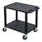 Luxor Utility Cart with Lipped Plastic Shelves, Thermoplastic Resin, 200 lb Load Capacity, 2 Shelves WT26 - alternate 11