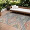 Homeroots 9' X 12' Gray And Terra Cotta Southwestern Washable Indoor Outdoor Area Rug 603549 - alternate 1
