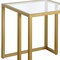 Homeroots 22" Brass And Clear Glass And Steel Square End Table 543846 - alternate 4