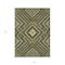 Homeroots 3' X 5' Olive Green Gray And Ivory Tribal Washable Indoor Outdoor Area Rug 598142 - alternate 6
