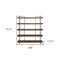 Homeroots 76" Brown and Black Metal and Wood Five Tier Bookcase 517720 - alternate 4