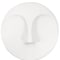 Homeroots 10" White Ceramic Face Round Wall Decor 384170 - alternate 6