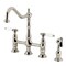 Kingston Brass Bridge Kitchen Faucet with Brass Sprayer, Polished Nickel KS1276BPLBS - alternate 1