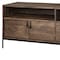 Homeroots 62in Brown and Black Solid Wood Cabinet Enclosed Storage TV Stand 380198 - alternate 6