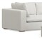 Homeroots 125" Gray Fabric Sofa With Ottoman With Brown Legs 641870 - alternate 7