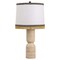 Jonathan Y Lacy 25.25" Organic Modern Sculptural Hourglass Travertine Stone w/Fringed Drum Shade LED Table Lamp JYL5612A - alternate 7