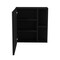 Homeroots 18" Black Wood Floating Single Door Bathroom Vanity And Medicine Cabinet 543571 - alternate 5