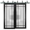 Sartodoors Sliding Closet Frosted Glass Barn Bypass Doors with Hardware Planum 2112 Black 72x96 (2* 36x96) PLANUM2112BBB-BLK-72 x 96 (2* 36x96) - alternate 1