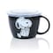 Gibson Peanuts 70th Anniversary 4 Piece Stoneware 23.5oz Soup Bowl Set with Lids in Assorted Colors 129409.01 - alternate 5
