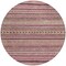 Homeroots 8' Pink And Taupe Round Striped Washable Indoor Outdoor Area Rug 615352 - alternate 5