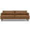 Homeroots 90" Brown Leather Sofa 640992 - alternate 1