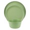 Gibson Home Fairhope 12 Piece Melamine Round Dinnerware Set in Matte Green 144615.12 - alternate 7