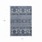 Homeroots 10' X 14' Blue Gray And Charcoal Tribal Washable Indoor Outdoor Area Rug 615403 - alternate 5