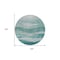 Homeroots 8' Teal Blue And Aqua Round Abstract Washable Indoor Outdoor Area Rug 604991 - alternate 7