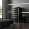 Homeroots 59" Black Solid Wood Mirrored Five Drawer Dresser 384016 - alternate 5