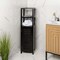 Happimess Solstice 47"H Handcrafted Pine Wood Bathroom Freestanding Floor Bathroom Storage Cabinet w/Louvered SHF2002C - alternate 8