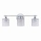 Jonathan Y Spaulding Vintage 22 in. 3-Light Iron/Chevron Pattern Glass Farmhouse Cottage LED Vanity Light, Chrom JYL3550A - alternate 14