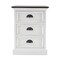 Homeroots 24" White and Brown Three Drawer Wood Nightstand 397619 - alternate 1