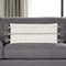 Homeroots 12" X 30" Gray and White Striped Cotton Lumbar Throw Pillow With Tassels 527948 - alternate 1
