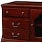 Homeroots 58in Brown Solid and Manufactured Wood Enclosed and Open Storage TV Stand 347481 - alternate 7