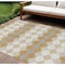 Homeroots 8' X 10' Gold Copper And Ivory Geometric Washable Indoor Outdoor Area Rug 597899 - alternate 1