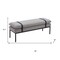 Homeroots 48in Gray and Black Fabric Upholstered Bench 668847 - alternate 6