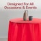 Smarty Had A Party 84 Red Round Disposable Plastic Tablecloths 96 Tablecloths, 96PK 823270-RD-CASE - alternate 7